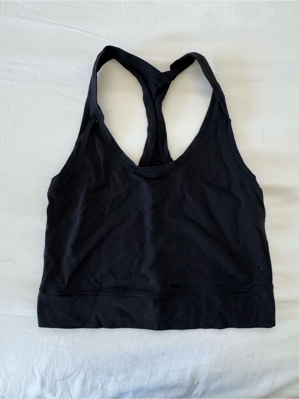 lululemon athletica Black Racerback Crop Tank